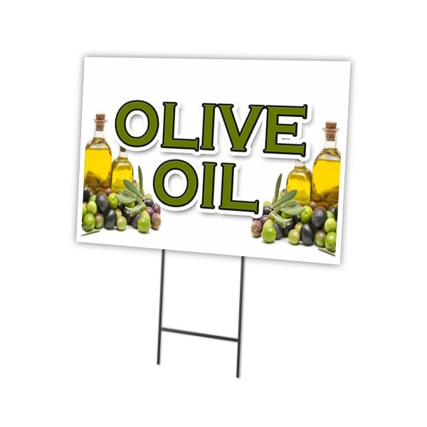 Signmission Olive Oil Yard Sign & Stake outdoor plastic coroplast window, C-2436 Olive Oil C-2436 Olive Oil - main